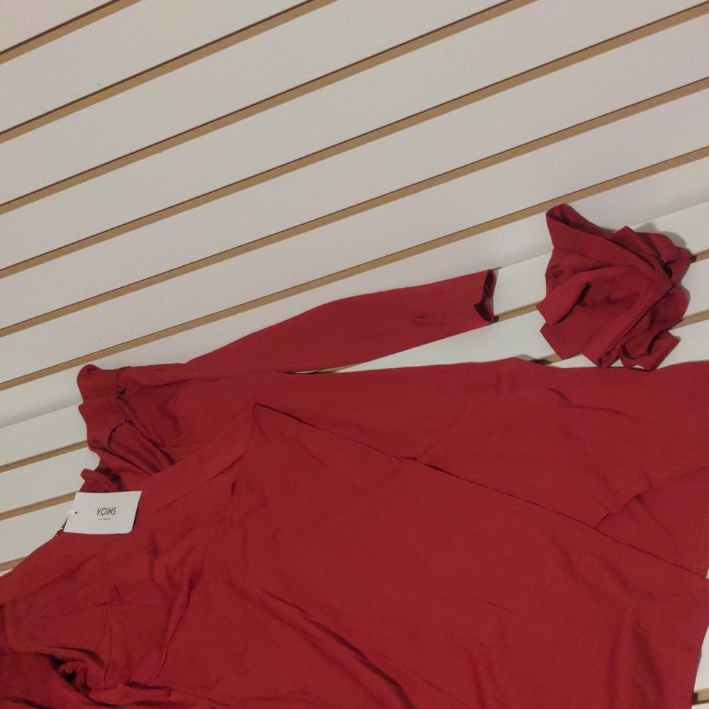 Yoins red blouse with sash size 14